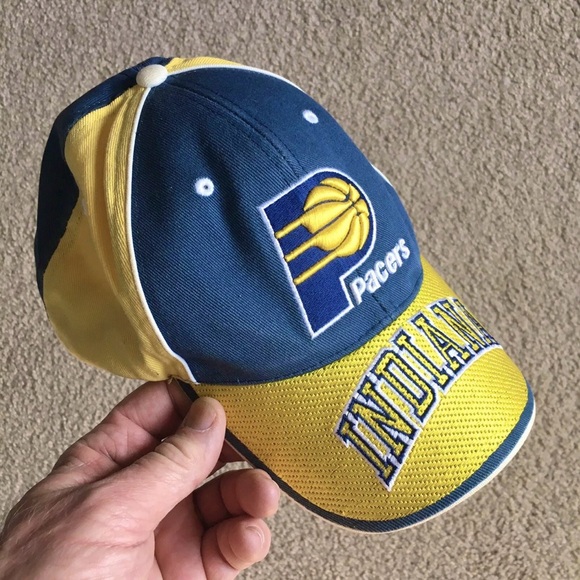 Vintage 1990s NBA INDIANA PACERS Embroidered Team Hat Cap Adjustable Strapback - Picture 13 of 13